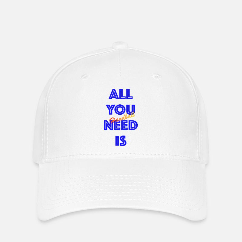 All You Need Is Handball (Blue) - Flexfit Cap - white