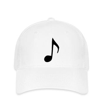 Note musicale : musique - Casquette Flexfit - blanc - Devant