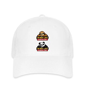 Not too late – Sloth sense of time - Flexfit Cap - white - Front