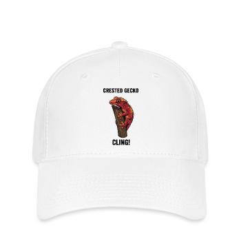Gecko-Kreta-Kamm-Echsenzweig - Flexfit Cap - Weiß - Vorne