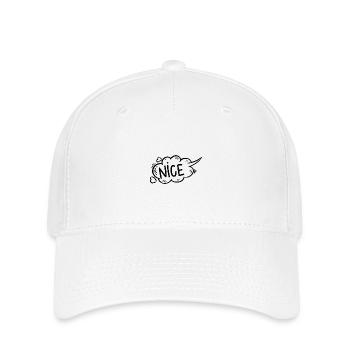 Speech bubble nice comic - Flexfit Cap - white - Front