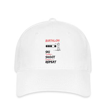 Biathlon - Ski Shoot Repeat - Flexfit Cap - white - Front