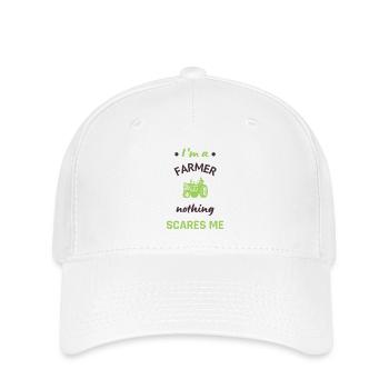 Je suis un agriculteur de l’humour tracteur agricole - Casquette Flexfit - blanc - Devant