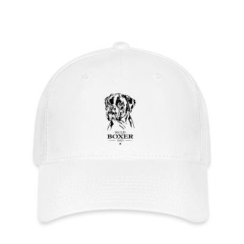 Boxer Dad Hund Hunde Hundesport Wilsigns - Flexfit Cap - Weiß - Vorne