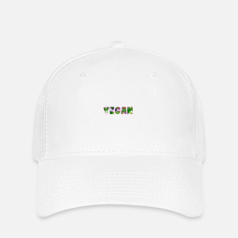 vegan - Flexfit Cap - white