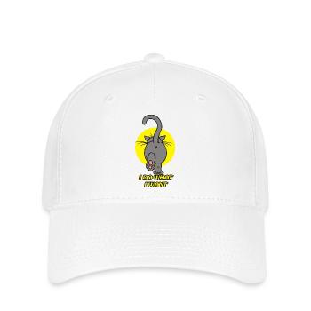 Katze zurück grau - Flexfit Cap - Weiß - Vorne