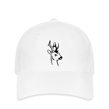 Deer head - Flexfit Cap - white - Front