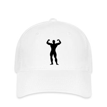 flexing man - Flexfit Cap - Weiß - Vorne
