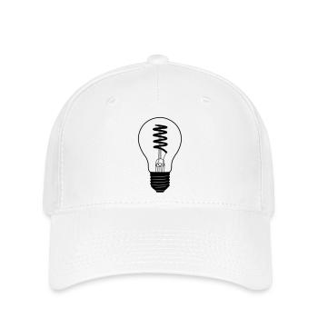 Elektriker Glühbirne - Flexfit Cap - Weiß - Vorne