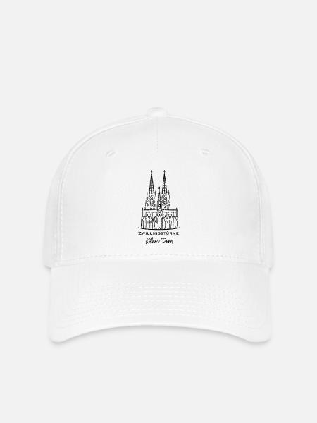 Kölner Dom, Doppeltürme - Flexfit Cap - Weiß