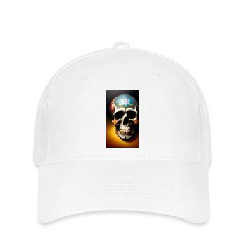 Crâne mexicain - Casquette Flexfit - blanc - Devant