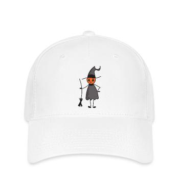Halloween-Kürbis - Flexfit Cap - Weiß - Vorne