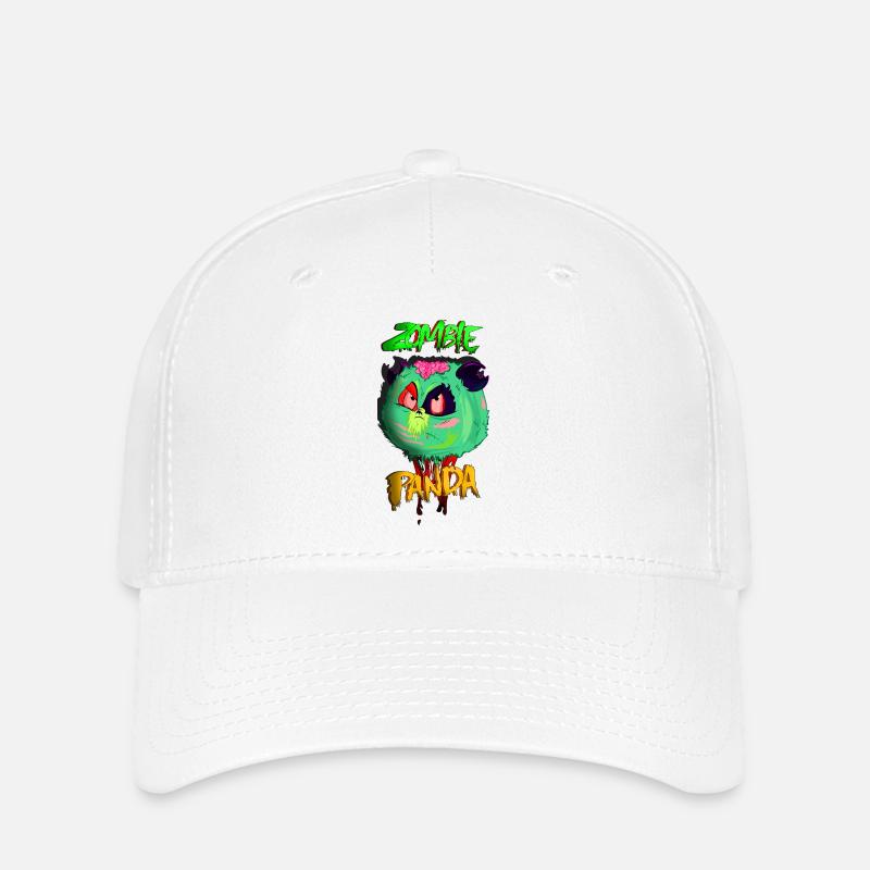 Zombie Panda - Flexfit Cap - white