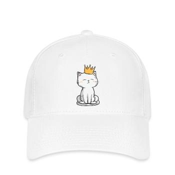 Roi des chats - Casquette Flexfit - blanc - Devant