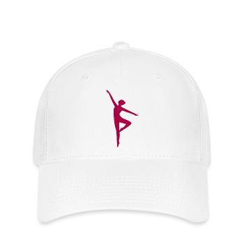 Yoga Formen violett Silhouetten Meditation - Flexfit Cap - Weiß - Vorne