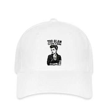 Rockabella Pin-Up: Outlaw Tattoo Girl & Lederjacke - Flexfit Cap - Weiß - Vorne