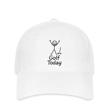Golf Today Golfspieler Humor Geschenkidee Golfer - Flexfit Cap - Weiß - Vorne