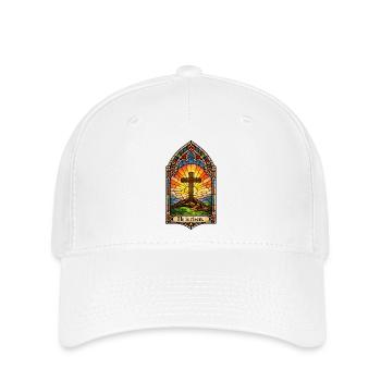 Auferstehung He is Risen Ostern Jesus - Flexfit Cap - Weiß - Vorne