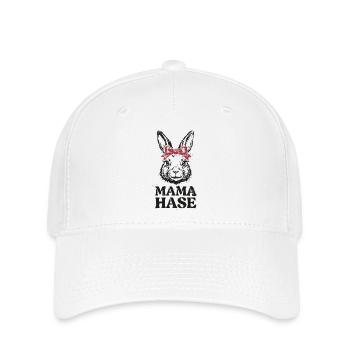Mama Hase für Ostern und Muttertag - Flexfit Cap - Weiß - Vorne