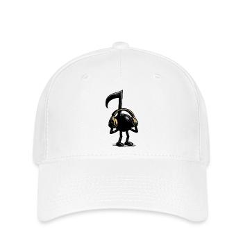Note de musique - Casquette Flexfit - blanc - Devant