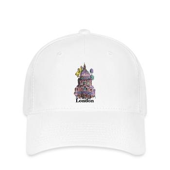 London Sketch: City Landmark Palette - Flexfit Cap - Weiß - Vorne