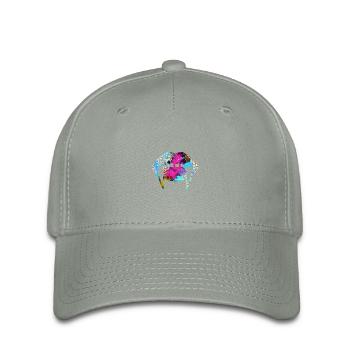 Groovy Vampirelips Bleu Clair Violet - Casquette Flexfit - gris vert - Devant