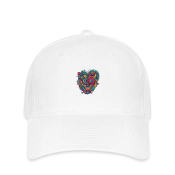 Herz Liebe - Flexfit Cap - Weiß - Vorne
