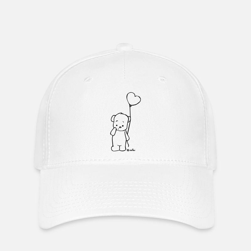 Verliebter Teddy - Flexfit Cap - Weiß