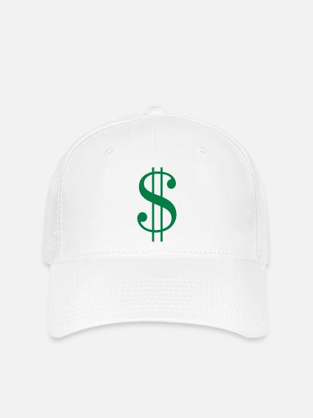 Dollar Zeichen - Flexfit Cap - Weiß