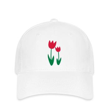 Tulpen - Flexfit Cap - Weiß - Vorne