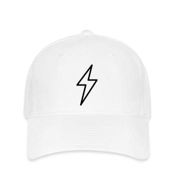 Blitz Symbol Umriss Donner Gewitter - Flexfit Cap - Weiß - Vorne