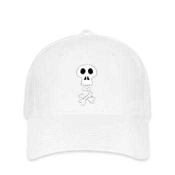 Herr Skull - Flexfit Cap - Weiß - Vorne