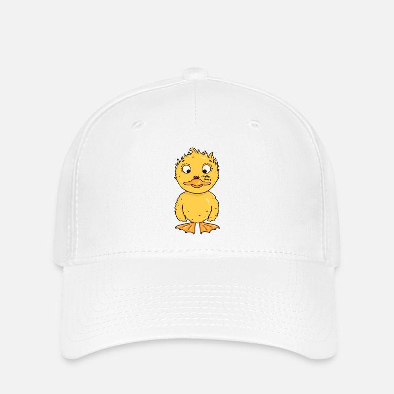 kleine Ente befreundet sich mit einem Marienkäfer - Flexfit Cap - Weiß