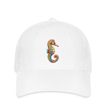 Hübsches dekoratives Seepferdchen - Flexfit Cap - Weiß - Vorne