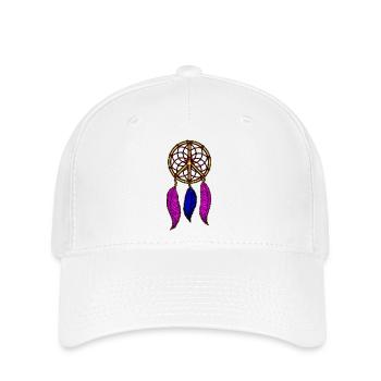 Peace Traumfänger - Flexfit Cap - Weiß - Vorne