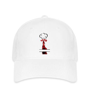 Vape Vapor Cloud mit Text und 'VAPE' - Flexfit Cap - Weiß - Vorne
