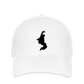 B-Boy Silhouette – Breakdance Freeze - Flexfit Cap - Weiß - Vorne