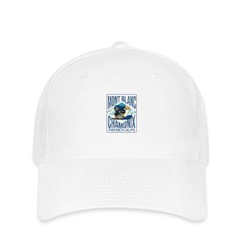 Chamonix Mont Blanc Snowboarden 3 - Flexfit Cap - Weiß - Vorne