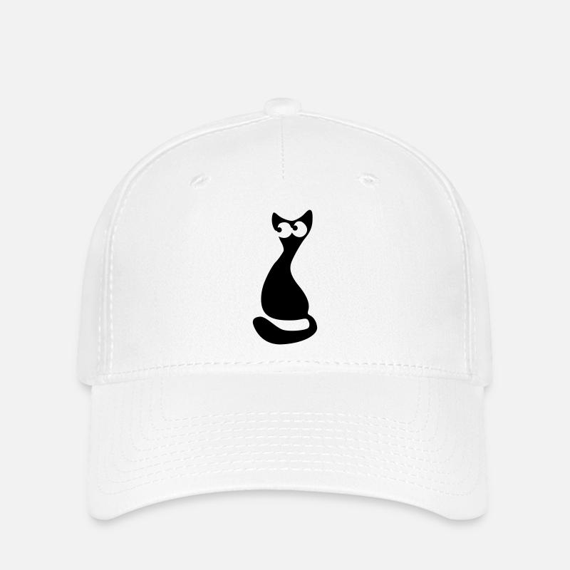 Cat - Flexfit Cap - white