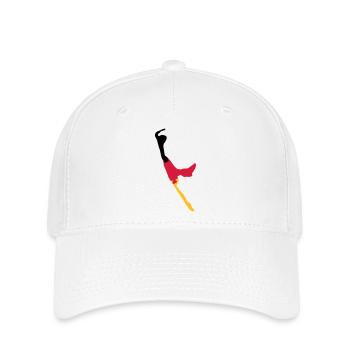 Sylt Puzzle - schwarz rot gold - Flexfit Cap - Weiß - Vorne