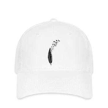 Feder und Vögel Vogelschwarm - Flexfit Cap - Weiß - Vorne