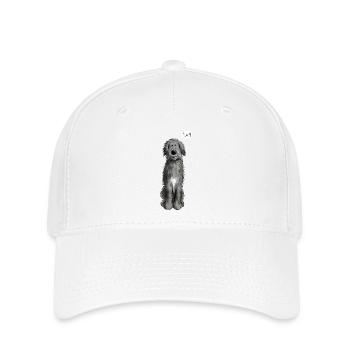 Irish Wolfhound Play - Dog - Dogs - Comic - Flexfit Cap - white - Front