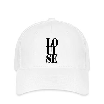 Louise Nom Prénom Police moderne Word Art - Casquette Flexfit - blanc - Devant