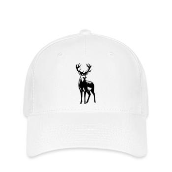 Deer Antler Symbol Coat of Arms Pictogram Vector - Flexfit Cap - white - Front