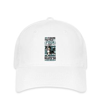 Angeln und Estnische Bracke - Flexfit Cap - Weiß - Vorne