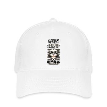 Angeln und Himalaya Schäferhund - Flexfit Cap - Weiß - Vorne
