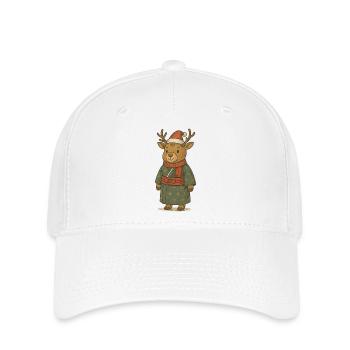 Koro le cerf de Noël - Casquette Flexfit - blanc - Devant