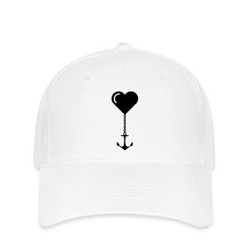 Coeur amour JGA port mariage maison d’ancrage - Casquette Flexfit - blanc - Devant