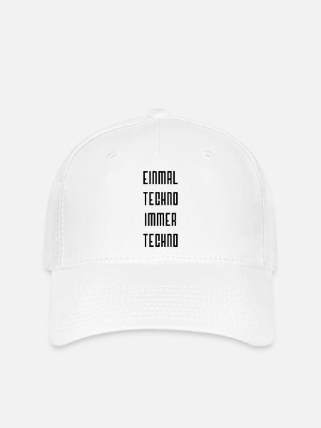 einmaltechno - Flexfit Cap - Weiß