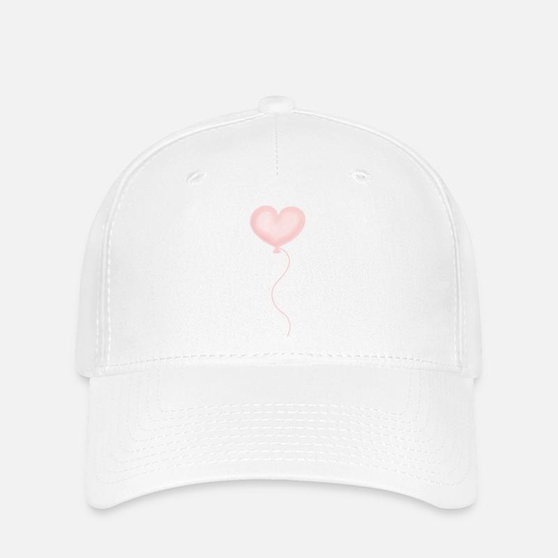 Luftballon herz - Flexfit Cap - Weiß